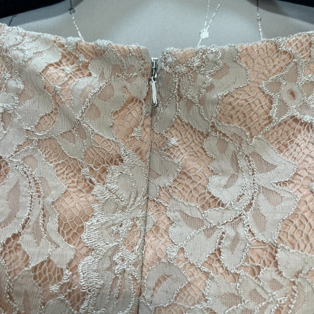 Monique Lhuillier Ivory Blushing Envy Lace Dress $495 - Picture 10 of 11